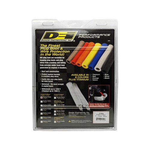 DEI10502 6" Silver Spark Plug Boot Protector 8 Pack