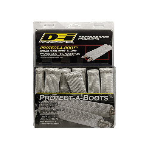 DEI10502 6" Silver Spark Plug Boot Protector 8 Pack